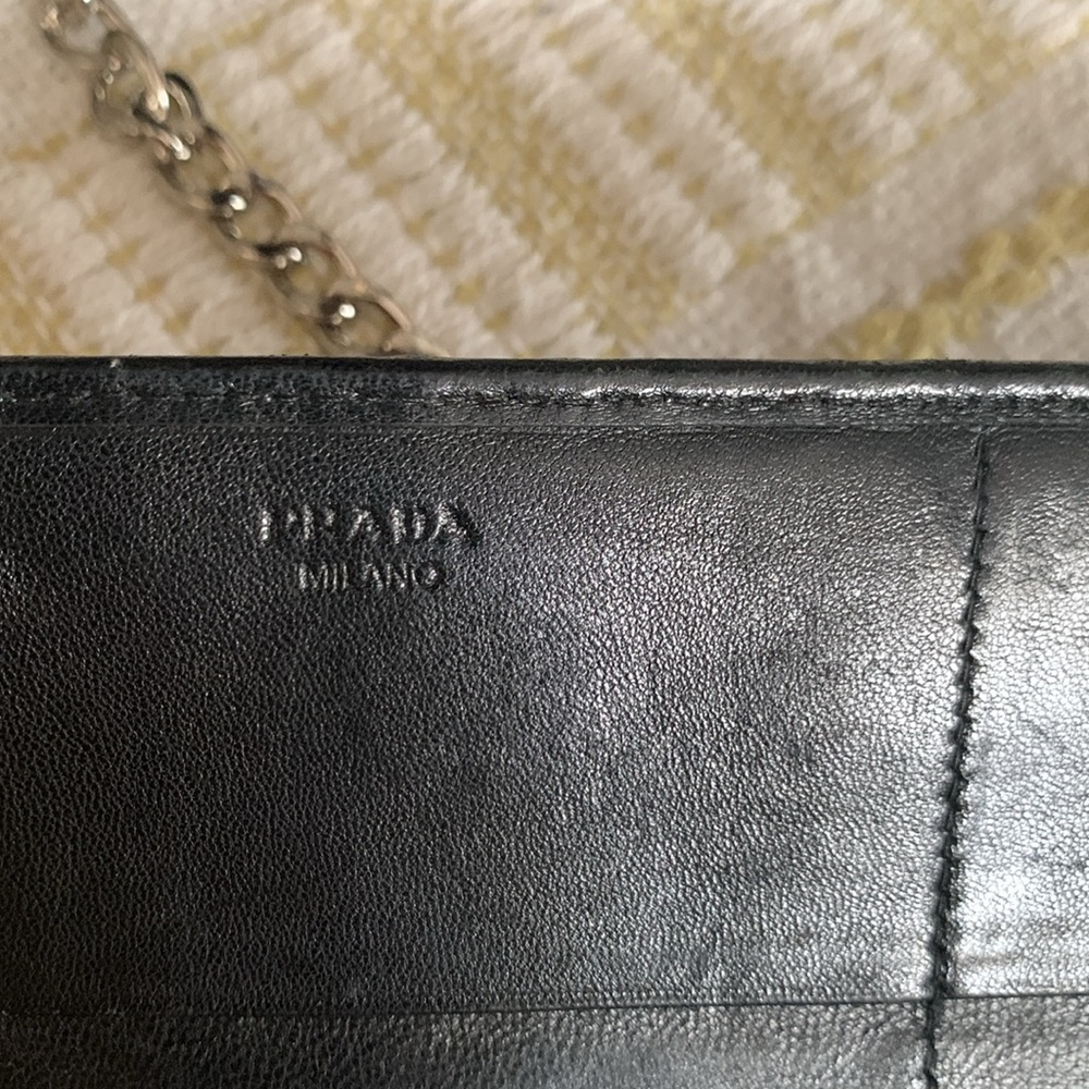 Prada Black Quilted Leather Chain Shoulder Bag - Picture 9 of 16